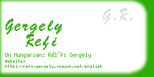 gergely refi business card